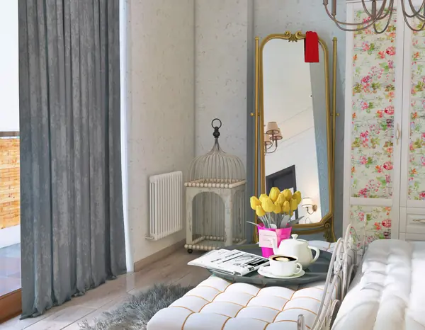 Интерьер трёхкомнатной квартиры. Лофт.