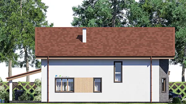 Проект дома с мансардой 12х17 м S216м2 F-17945