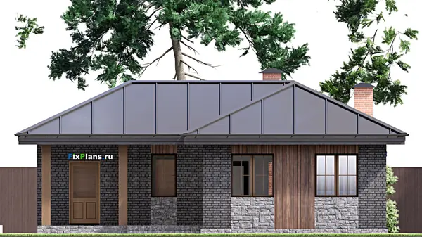 Проект одноэтажного дома 12х9м S69м2 F-14885