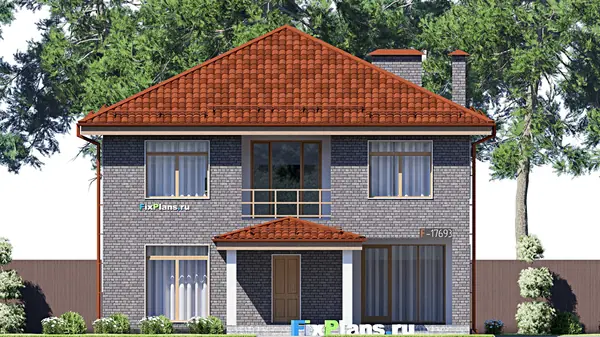 Проект двухэтажного дома 13х11 м S184м2 F-17693