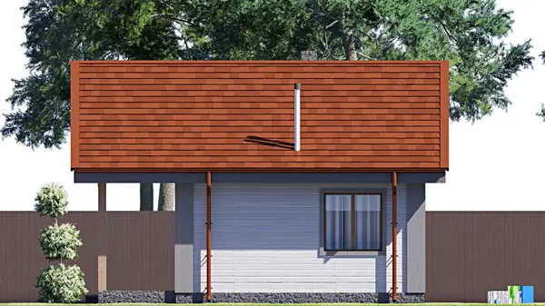 Проект одноэтажного дома 10х8м S48м2 F-18116