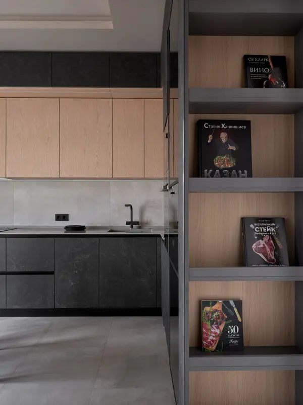 Современный интерьер с фиолетовыми акцентами