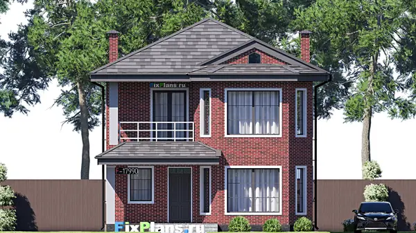 Проект двухэтажного дома 9х17 м S215м2 F-17990