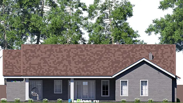 Проект одноэтажного дома 18х22м S248м2 F-17117