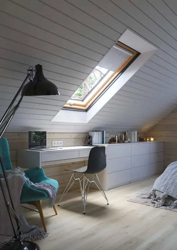 Мансардный этаж в сканди стиле