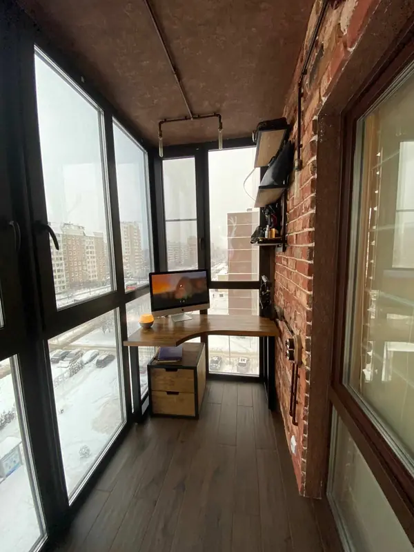 Балкон-кабинет в стиле лофт, Электросталь