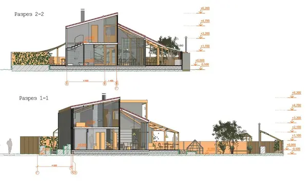 Дом в Магнитогорске. Разрезы