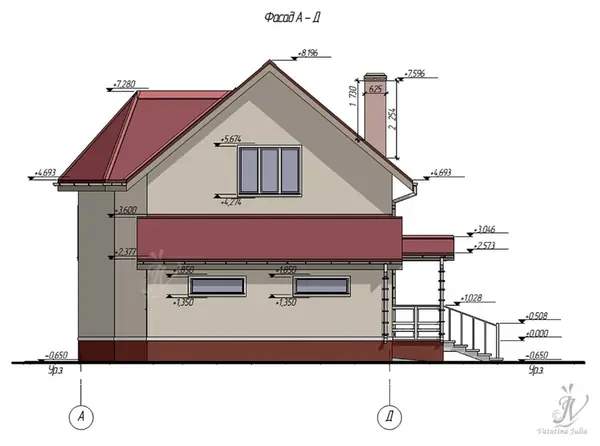 Эскизный проект индивидуального двухэтажного жилого дома в Сергиево-Посадском ра