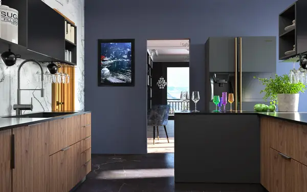 Кухня. Апартаменты для двоих в Доломитах, Италия.