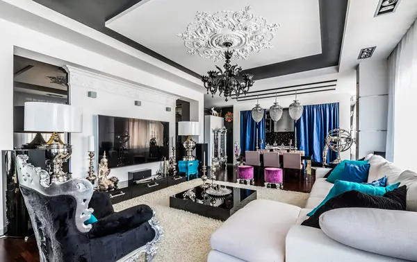 Съёмка интерьера квартиры в стиле фьюжн.