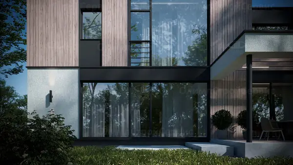 Современный дом «Истон» с плоской крышей