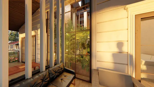 ДОМ-УСАДЬБА НА 2 СЕМЬИ + МАСТЕРСКАЯ (В1)