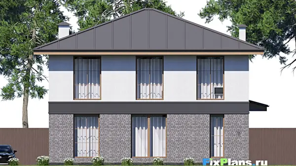 Проект двухэтажного дома 14х12 м S220м2 F-18026