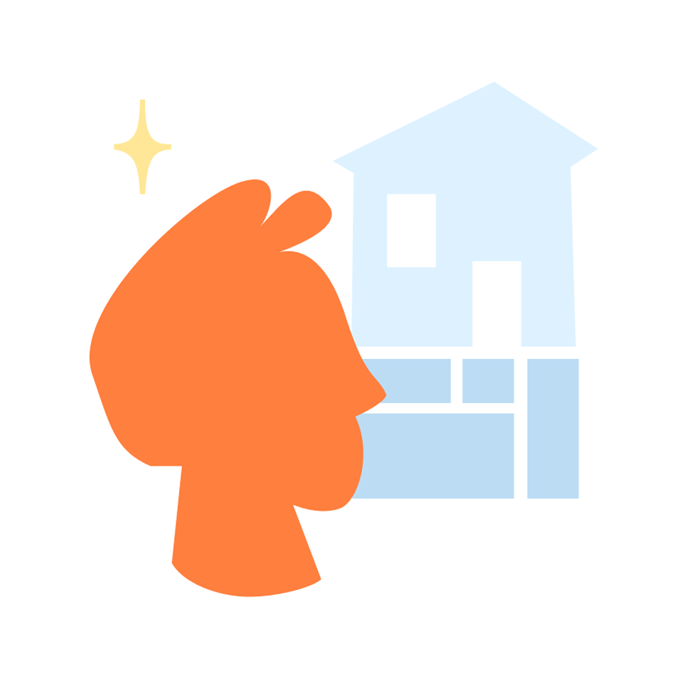 Иконка с архитектором и зданием