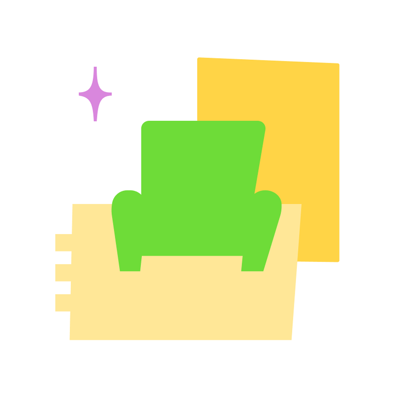 Иконка с креслом и ковром