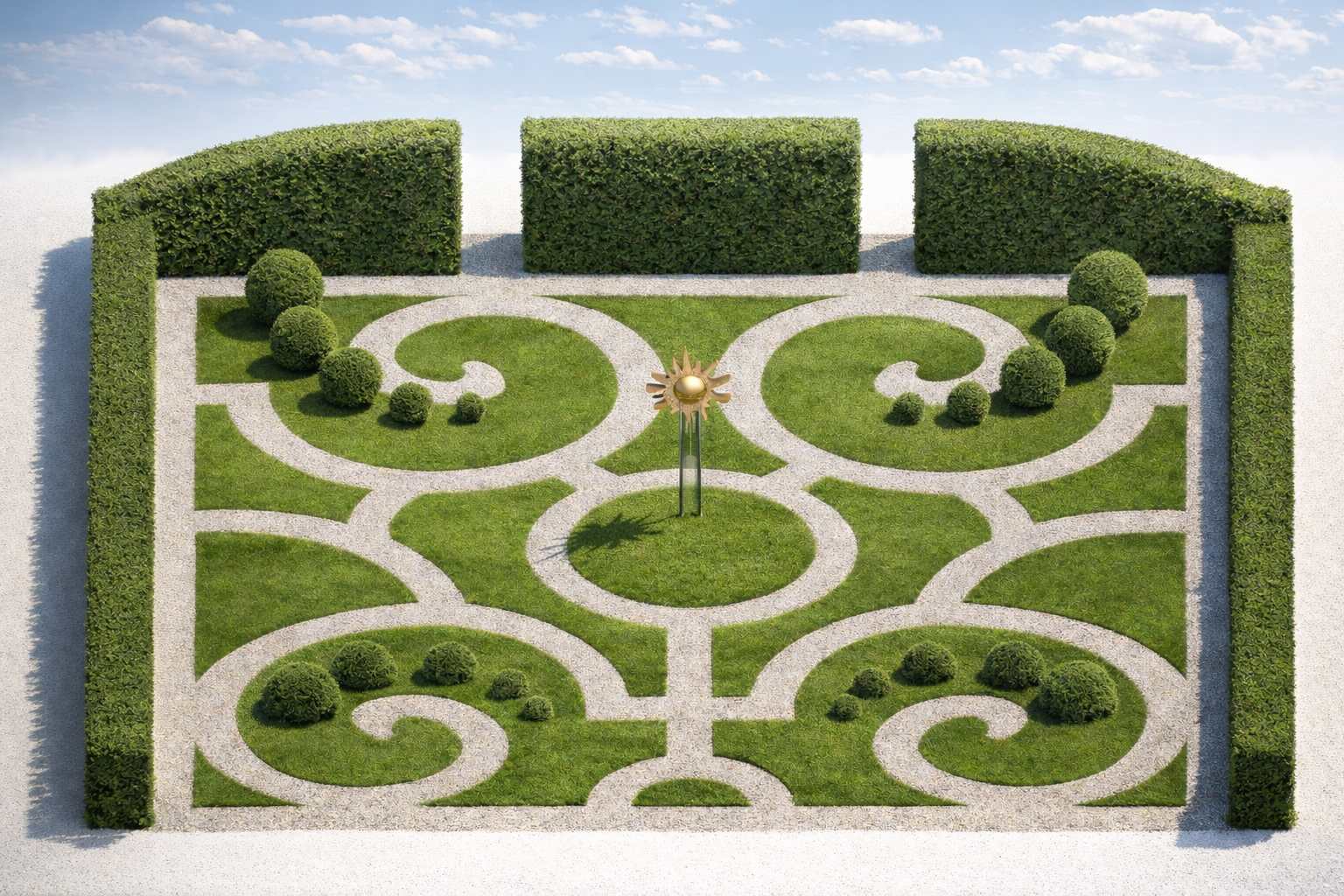 Сад топиаров. Конкурсный проект для экспозиции в ботаническом саду РАН, 2026 г.