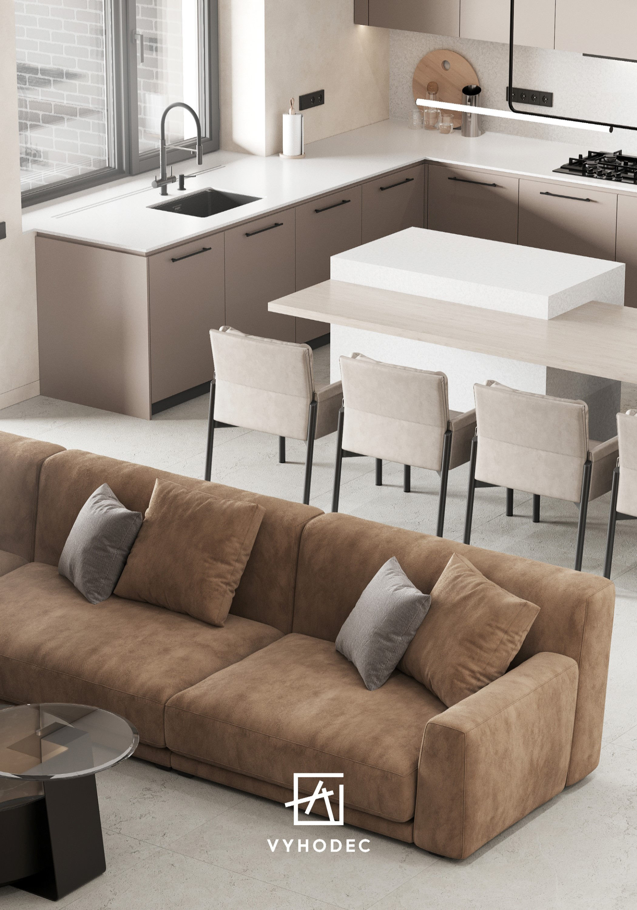 Кухня-гостиная 56 м²