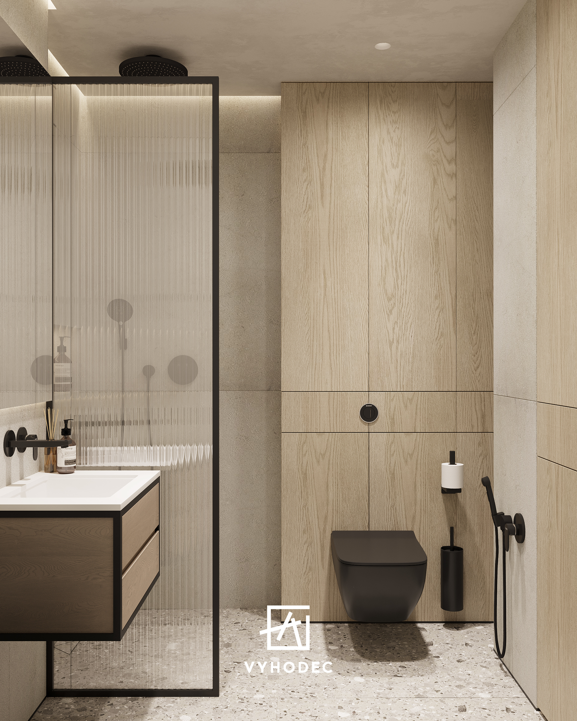 Санузел с деревом