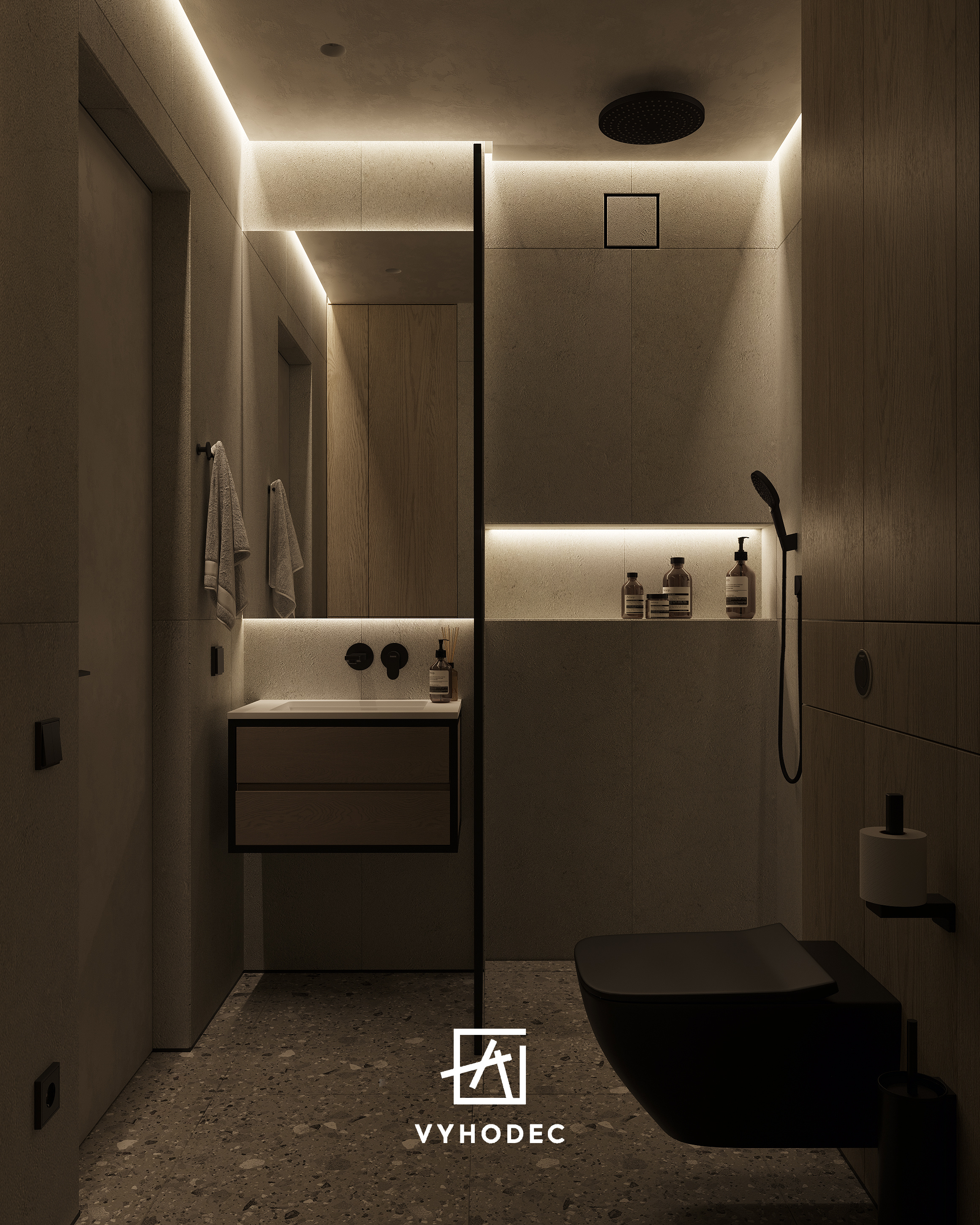 Санузел с деревом