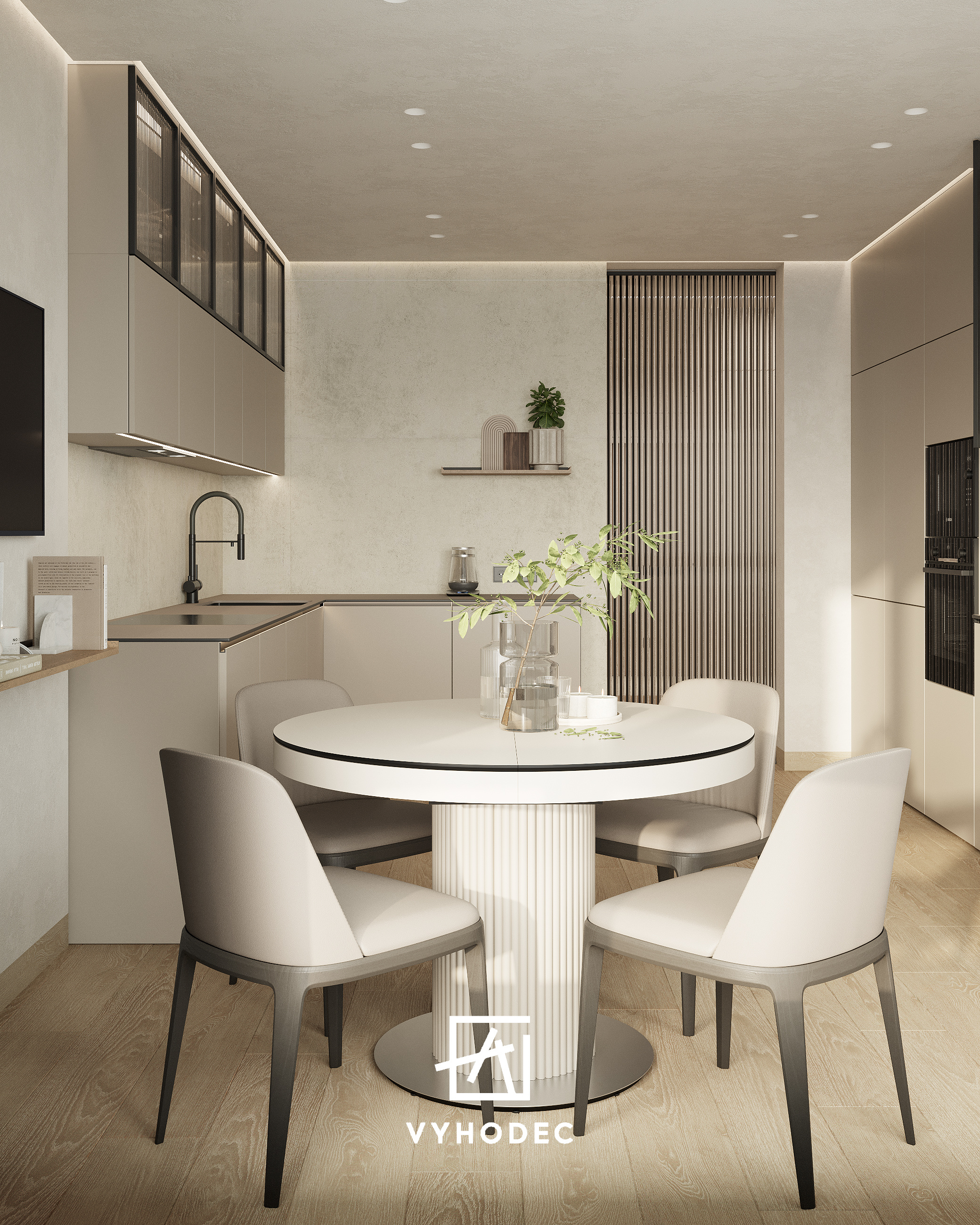 Обложка проекта: Маленькая кухня-гостиная