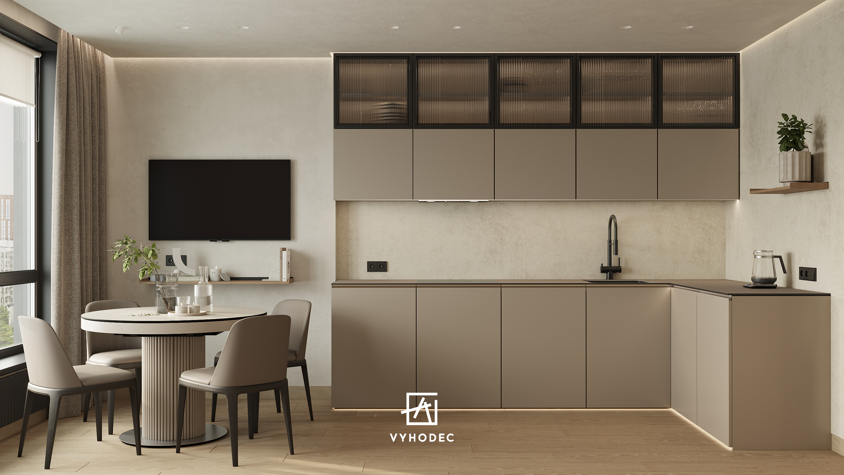 Маленькая кухня-гостиная