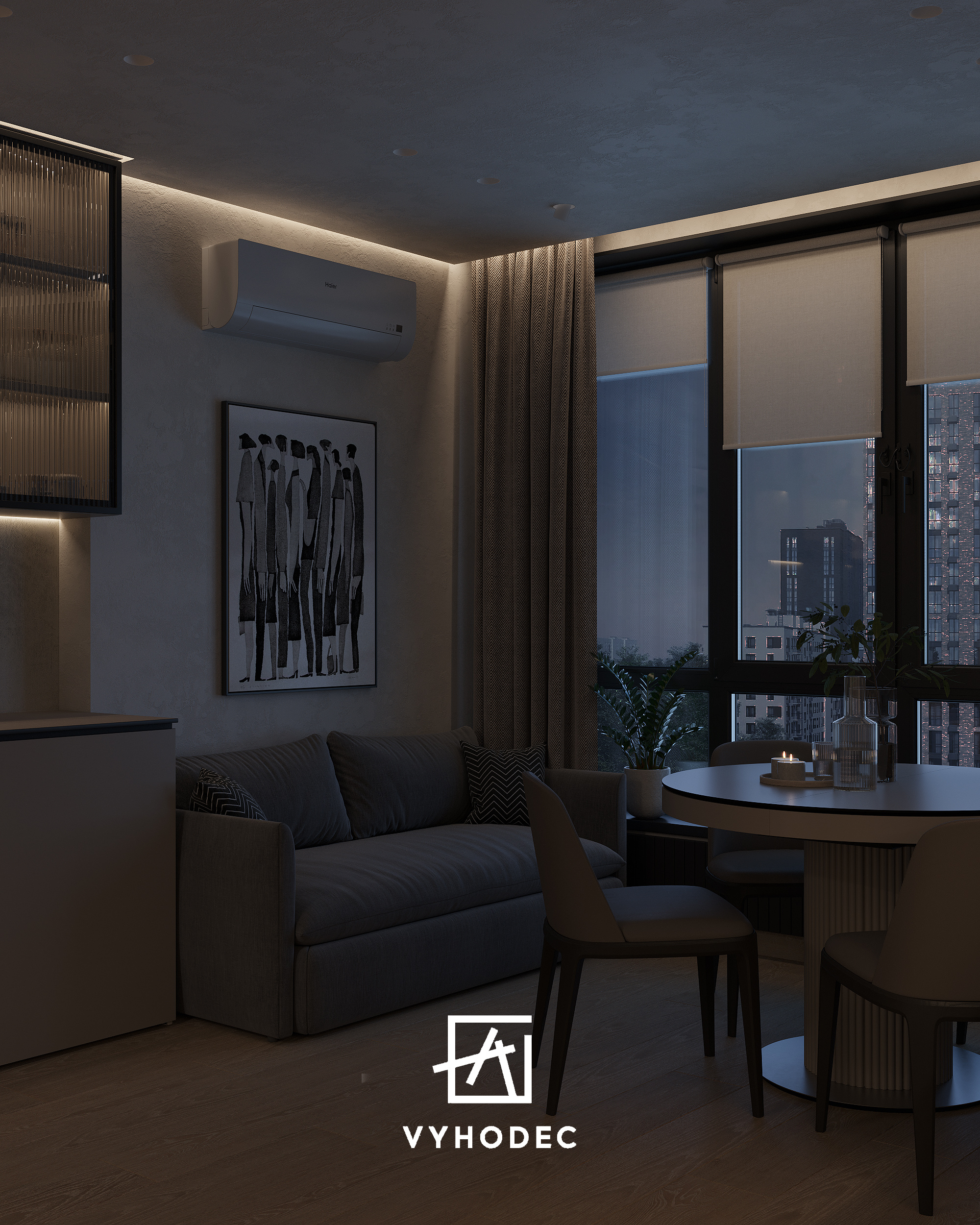 Маленькая кухня-гостиная