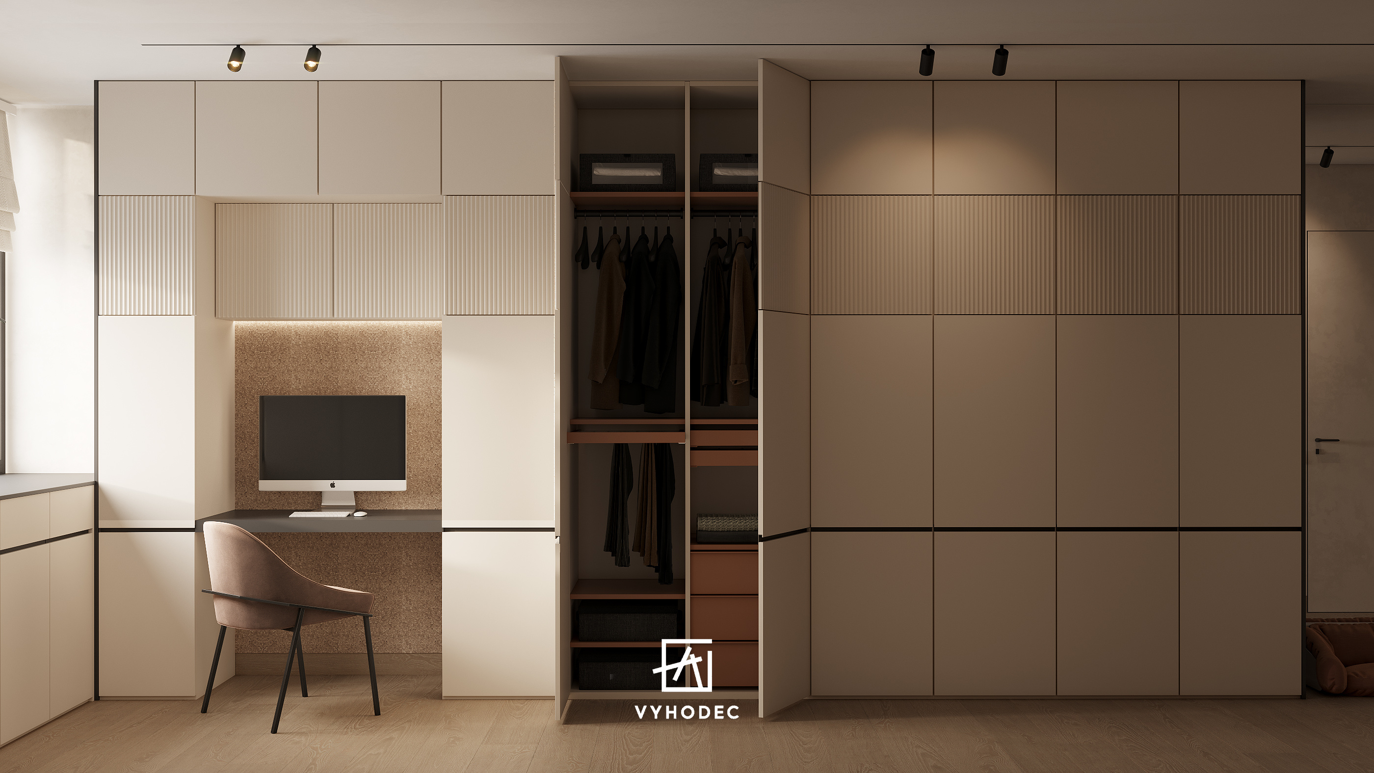 Обложка проекта: Большая гардеробная с кабинетом