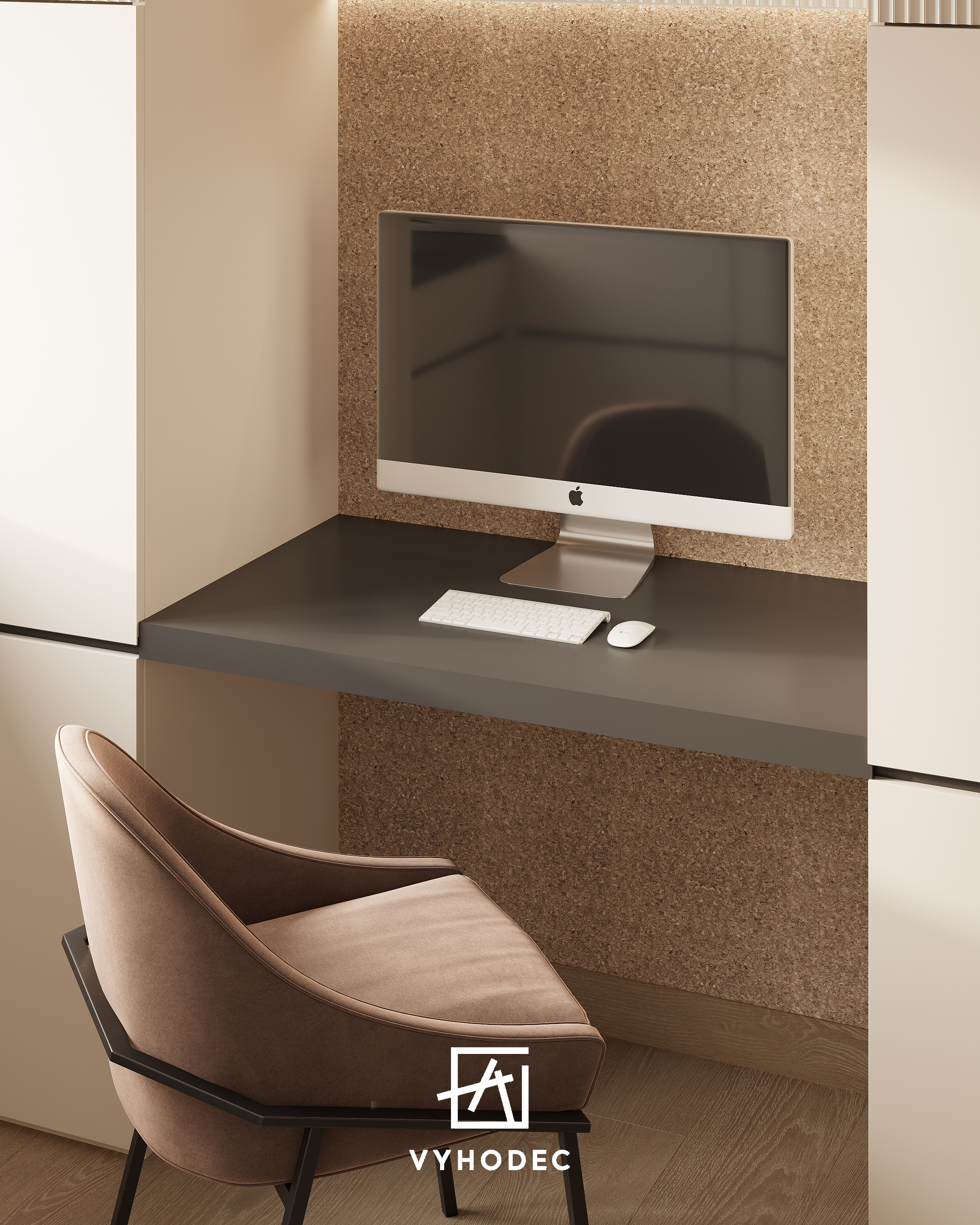 Большая гардеробная с кабинетом