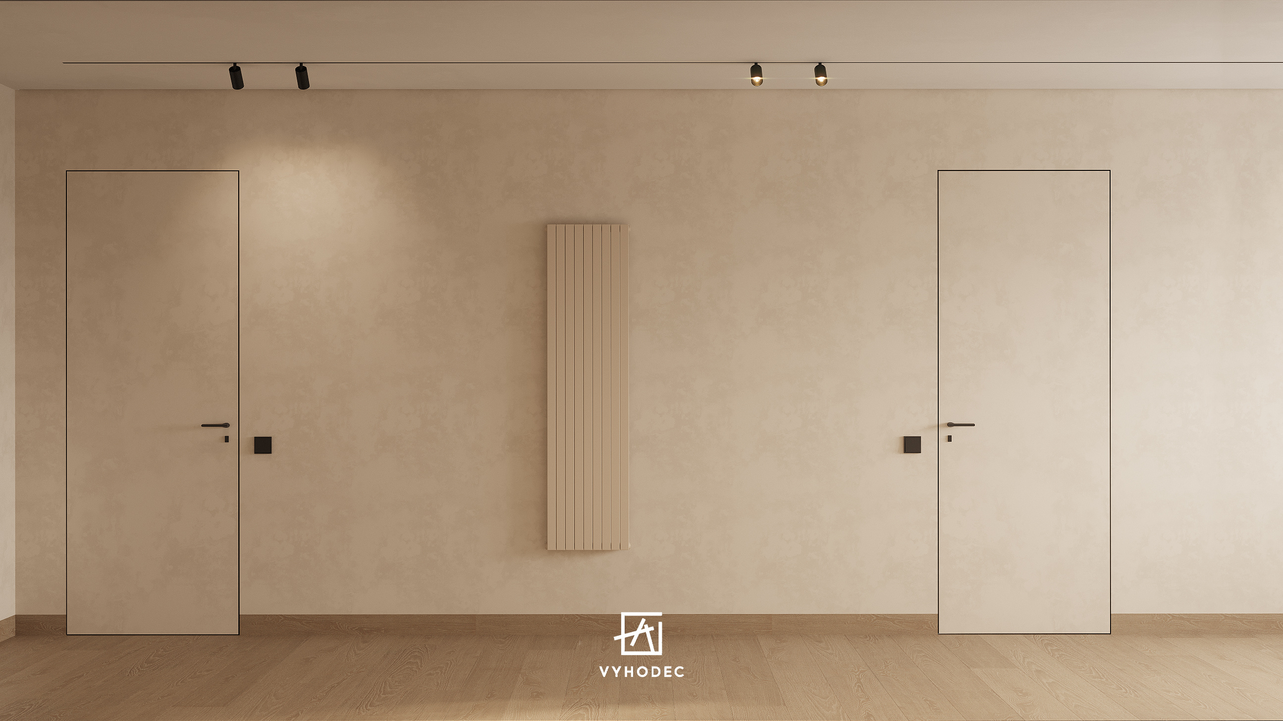 Большая гардеробная с кабинетом