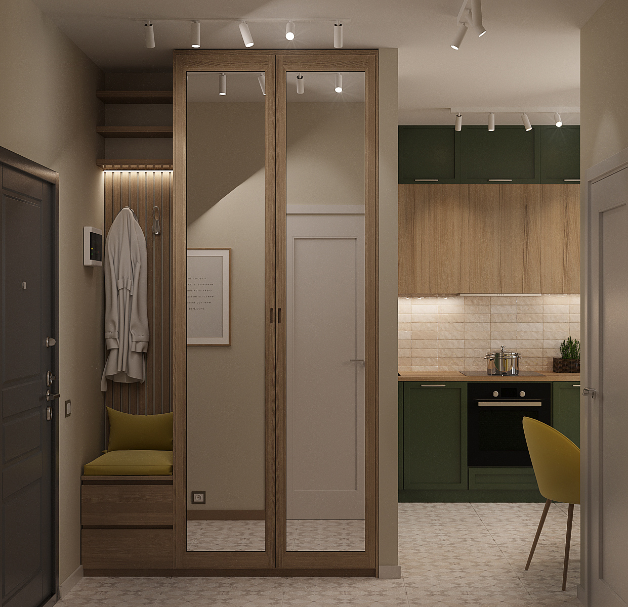 Обложка проекта: Квартира в скандинавском стиле 38 м2