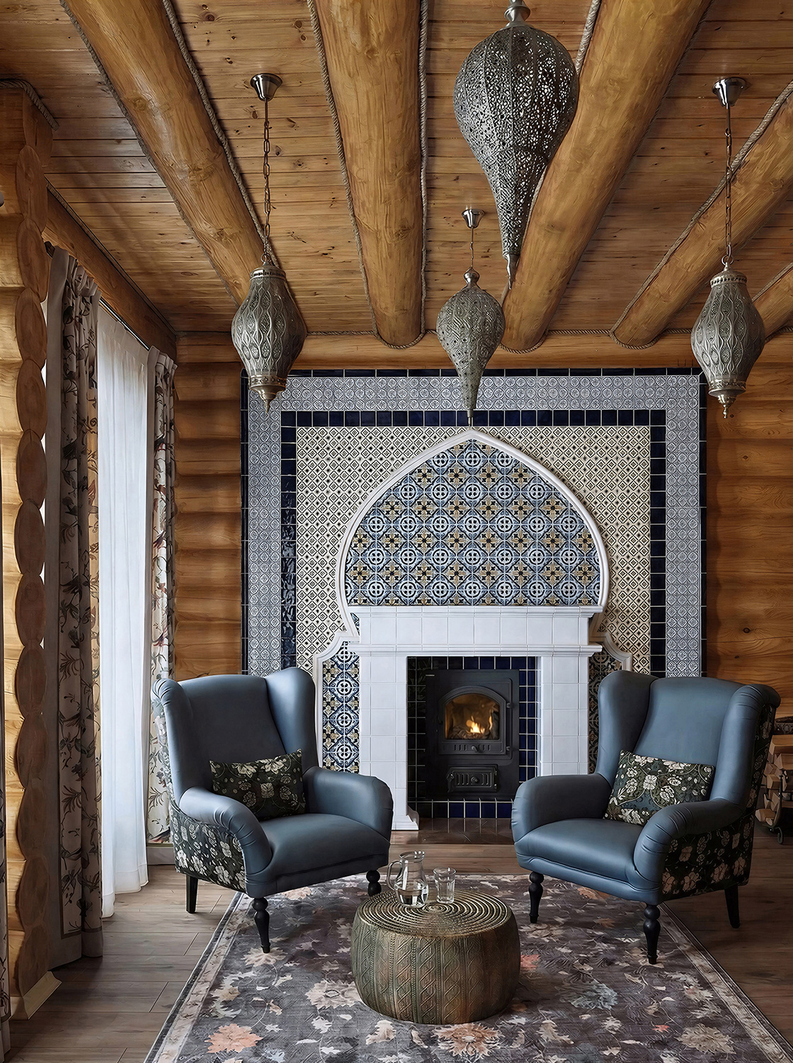 Обложка проекта: Бревенчатый дом с баней