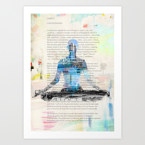 Yoga Book. Lesson 1 Concentration - painting - art print