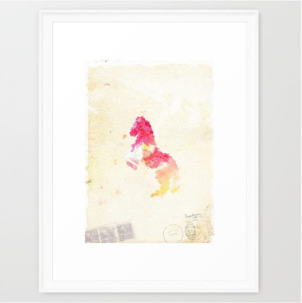 Prana Letters One Art print Horse Pose, wall decor, modern house, Poster Print