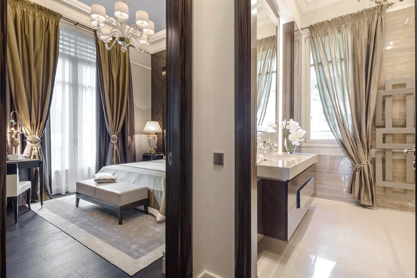 Interior design of apartment on Italian Riviera
