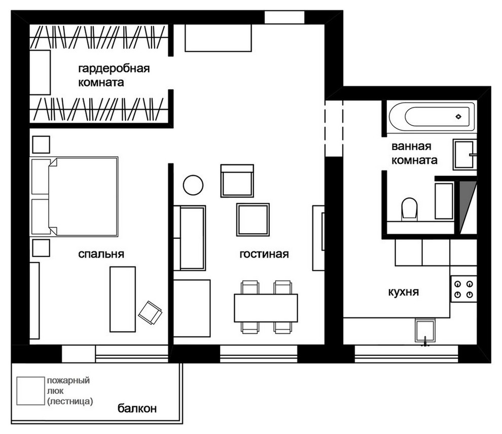 Технические возможности перепланировки типовой квартиры: Cерия 18-01/12