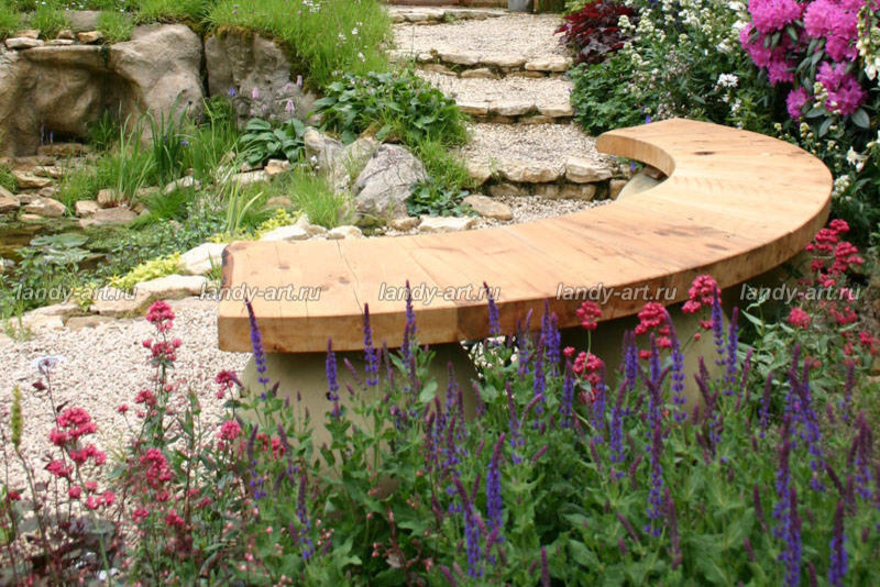 Идеи скамеек для садов и парков.