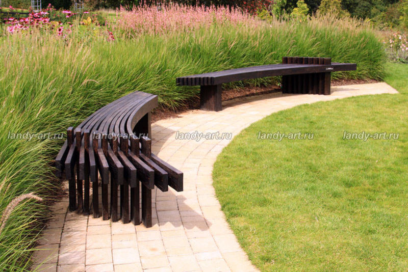 Идеи скамеек для садов и парков.