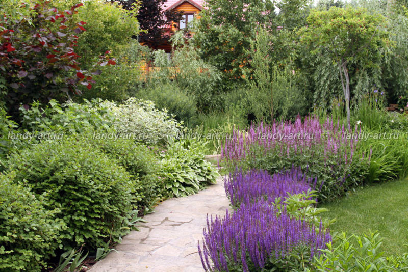 Небольшой уютный садик.