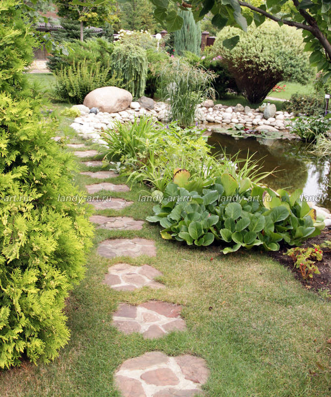 Пошаговые дорожки.