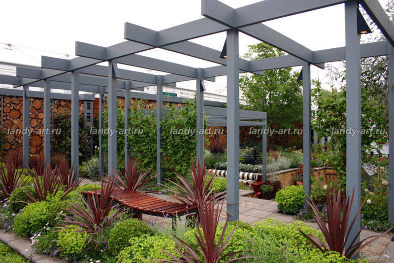 Перголы в частных садах.