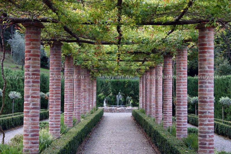 Перголы в частных садах.