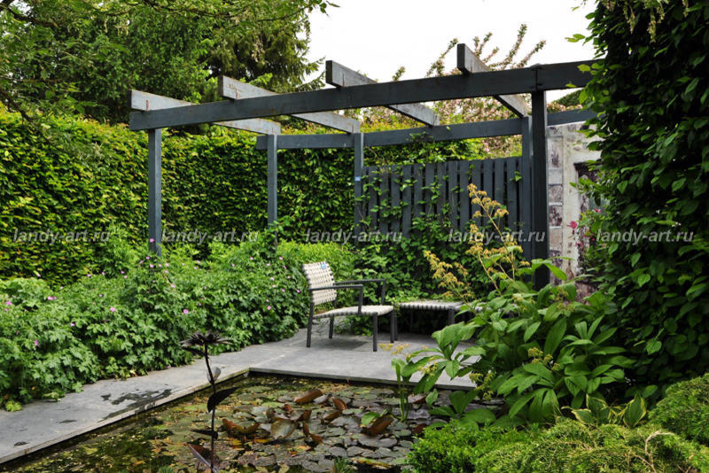 Перголы в частных садах.