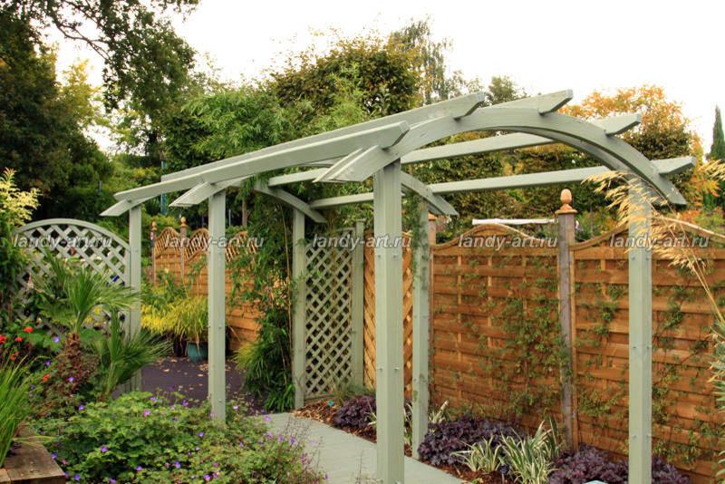 Перголы в частных садах.