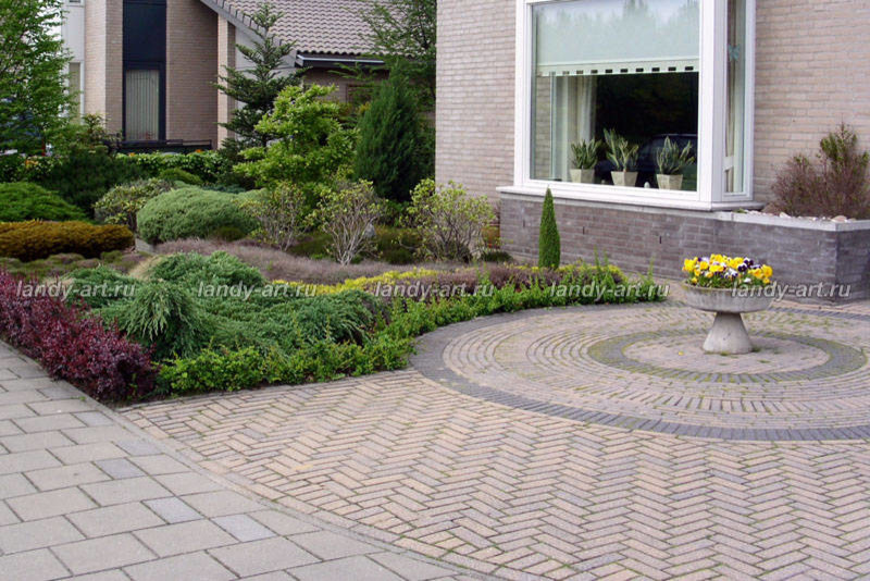 Мощение клинкерным кирпичом.