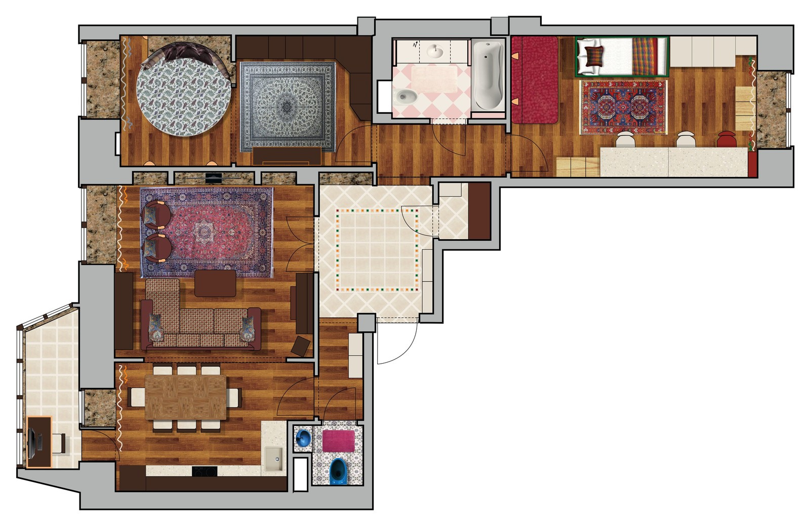 В гостях: Традиции лезгин на фоне интерьера с восточным уклоном