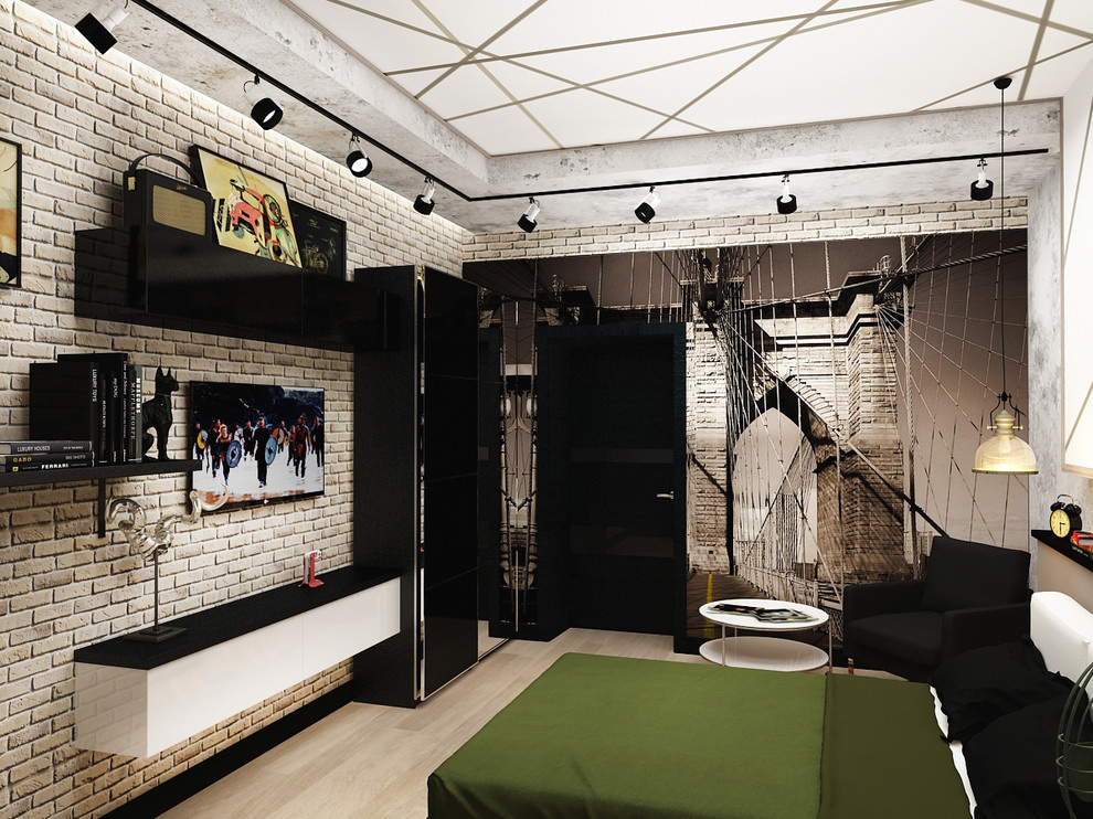 Спальня для подростка в стиле LOFT / Загородний дом / Алексеевка
