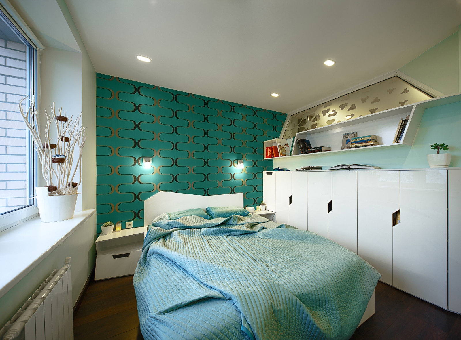 Houzz Украина: Квартира-cтудия с кривыми розы Гвидо Гранди