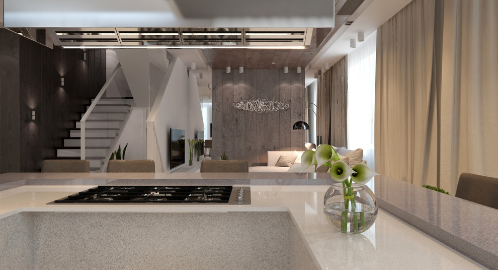 Проект 1 этажа дома в коттеджном поселке «Тихая Заводь» в Истринском районе МО