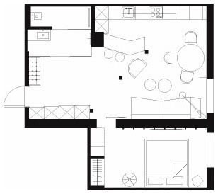 Houzz тур: Квартира с видом на Балтику от Марины Кутузовой