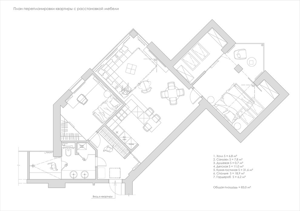 Houzz тур: Квартира в Воронеже с окном в пол... в душе